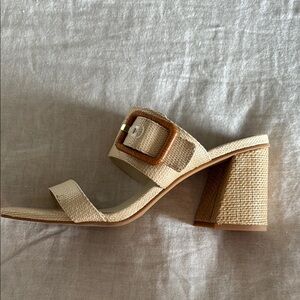 Dolce Vita Beige Block Heel Sandals 8.5